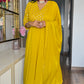 Gleaming Sunflower Foil Kurta With Dupatta