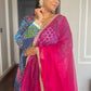 Blue Cotton Ethnic Printed Kurta With Pant And Dupatta