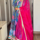 Blue Cotton Ethnic Printed Kurta With Pant And Dupatta