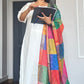 Off-White Poly Silk Solid Kurta With Pant And Dupatta