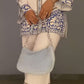 CORDSETS - white with blue prints
