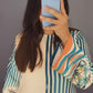 CORDSETS - white with blue stripes