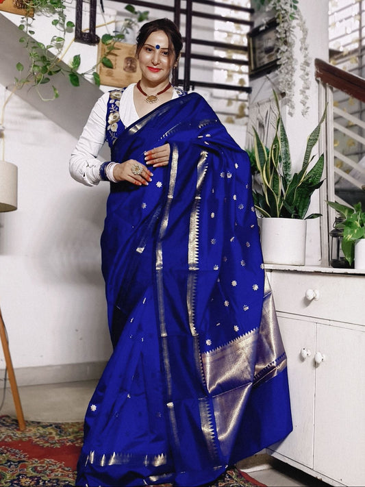 Royal Blue Soft Katan Silk Saree
