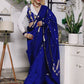 Royal Blue Soft Katan Silk Saree