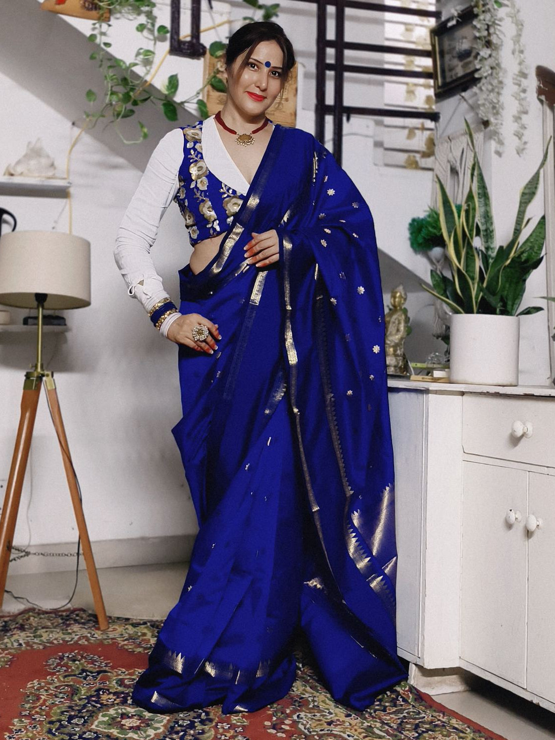 Royal Blue Soft Katan Silk Saree