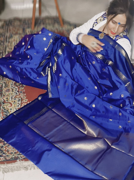 Royal Blue Soft Katan Silk Saree