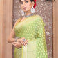 Parrot Green Banaras Cotton Silk