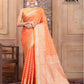 Orange Banaras Cotton Silk - AbirabyBeena