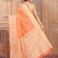 Orange Banaras Cotton Silk - AbirabyBeena