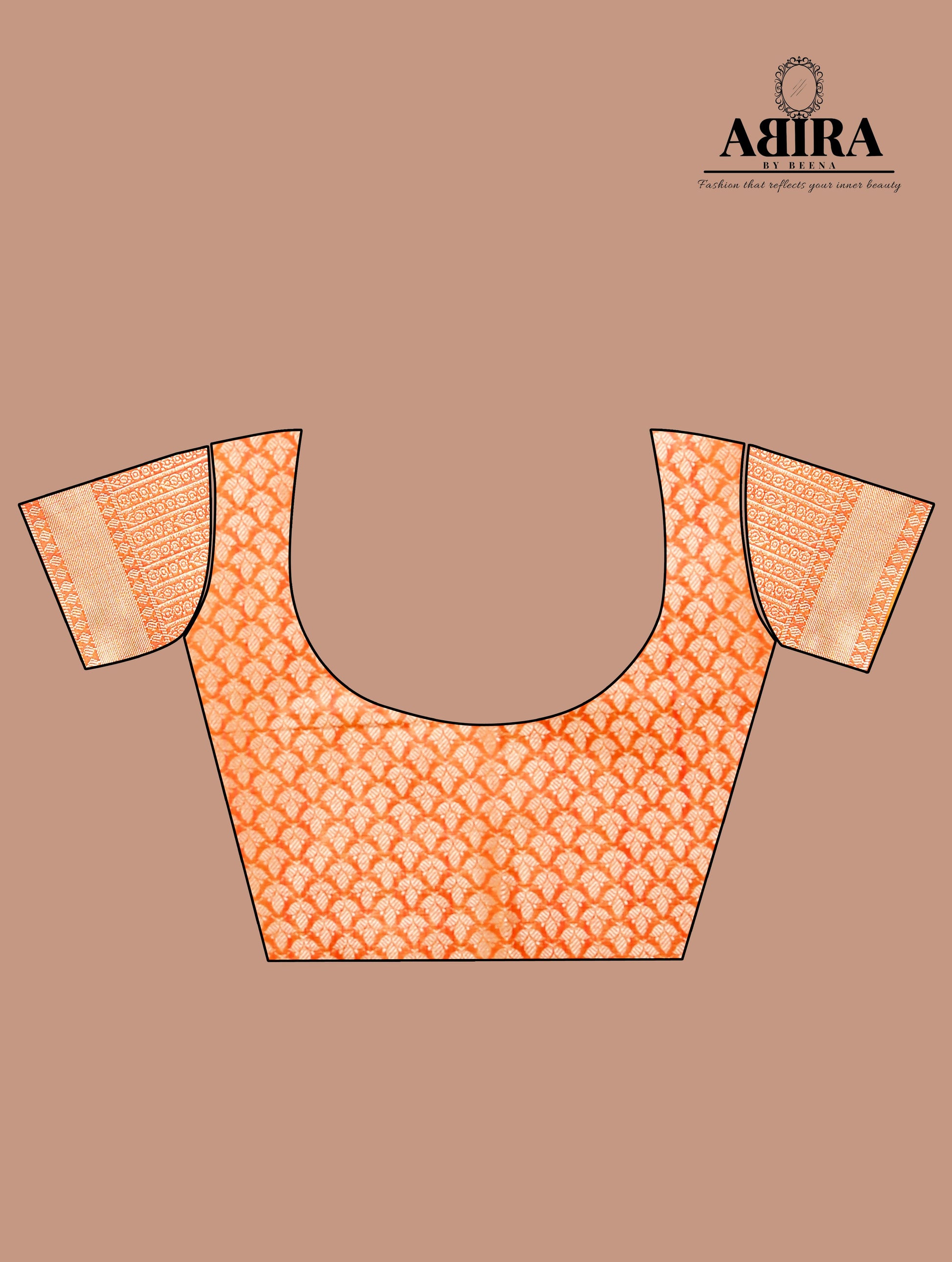 Orange Banaras Cotton Silk - AbirabyBeena