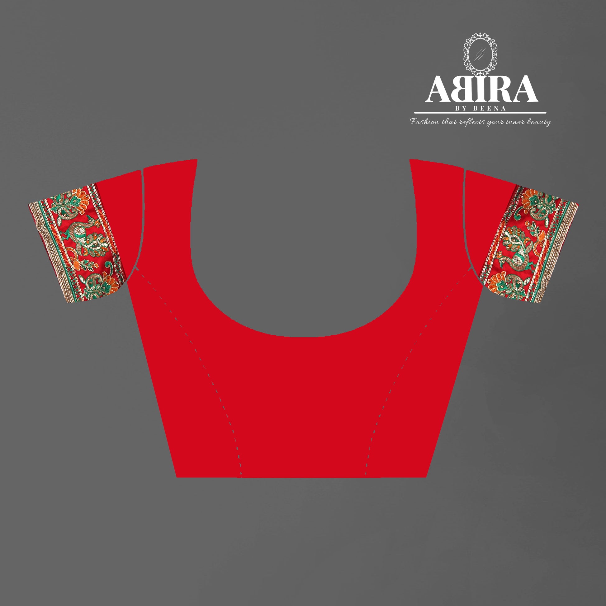 Mehandi Green Embroidered Gharchola - AbirabyBeena