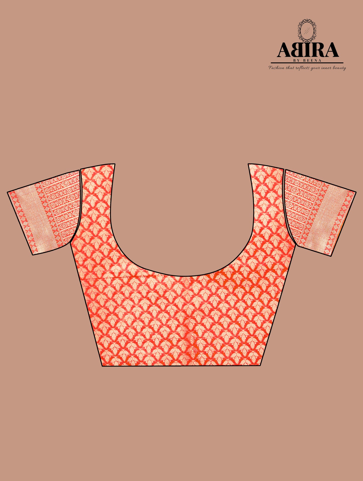 Coral Banaras Cotton Silk