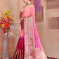Pink Shaded soft Georgette silk - AbirabyBeena