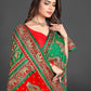 Green Embroidered Gaji Silk Gharchola - AbirabyBeena