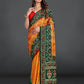Yellow Dana Bandhani with beautiful hand work - AbirabyBeena