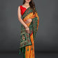 Yellow Dana Bandhani with beautiful hand work - AbirabyBeena