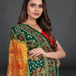Yellow Dana Bandhani with beautiful hand work - AbirabyBeena