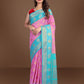Pink Banaras Soft Georgette Silk - AbirabyBeena