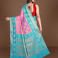 Pink Banaras Soft Georgette Silk - AbirabyBeena