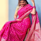 Pink Banaras Soft Georgette Silk - AbirabyBeena