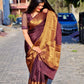 Brown Skirt Border Banaras warm silk - AbirabyBeena