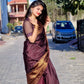 Brown Skirt Border Banaras warm silk - AbirabyBeena