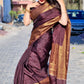 Brown Skirt Border Banaras warm silk - AbirabyBeena
