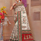 White Embroidered Gaji Silk Gharchola - AbirabyBeena