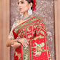 Red Embroidered Gaji Silk Gharchola - AbirabyBeena