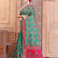 Turquoise Embroidered Gaji Silk - AbirabyBeena