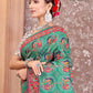 Turquoise Embroidered Gaji Silk - AbirabyBeena
