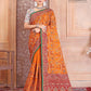 Mustered Yellow Embroidered Gaji Silk - AbirabyBeena