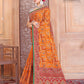 Mustered Yellow Embroidered Gaji Silk - AbirabyBeena