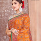 Mustered Yellow Embroidered Gaji Silk - AbirabyBeena