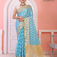 Sky Blue Kora Organza soft silk - AbirabyBeena