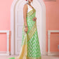 Parrot Green Kora Organza soft silk - AbirabyBeena