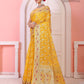 Yellow Banaras Soft Georgette Jaal silk - AbirabyBeena