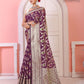 Purple Banaras Soft Georgette Jaal silk - AbirabyBeena