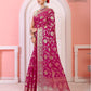 Pink Banaras Soft Georgette Jaal silk - AbirabyBeena