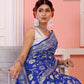 Blue Banaras Soft Georgette Jaal silk - AbirabyBeena