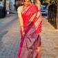 Pink Banaras Soft Georgette Silk - AbirabyBeena