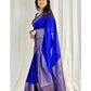 Royal Blue Skirt Border Banaras warm silk - AbirabyBeena