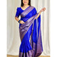 Royal Blue Skirt Border Banaras warm silk - AbirabyBeena