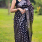 Black Banaras Soft Georgette silk - AbirabyBeena