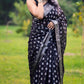Black Banaras Soft Georgette silk - AbirabyBeena