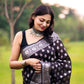 Black Banaras Soft Georgette silk - AbirabyBeena