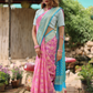 Pink Banaras Soft Georgette  Silk Jaal - AbirabyBeena