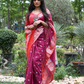 Magenta  Soft khaddi Chiffon Handloom - AbirabyBeena