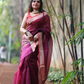 Wine plain Banaras Kota Silk - AbirabyBeena
