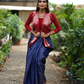 Blue Banaras Soft Georgette silk